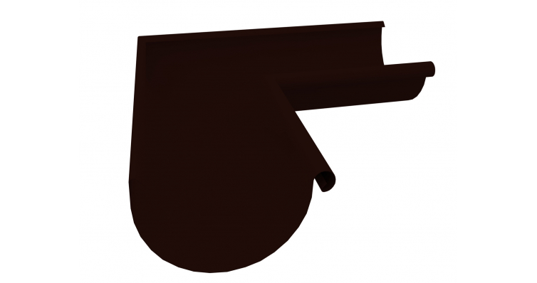 Угол желоба внешний 90 градусов, D 150 мм, Grand Line RR32 темно-коричневый 150х100