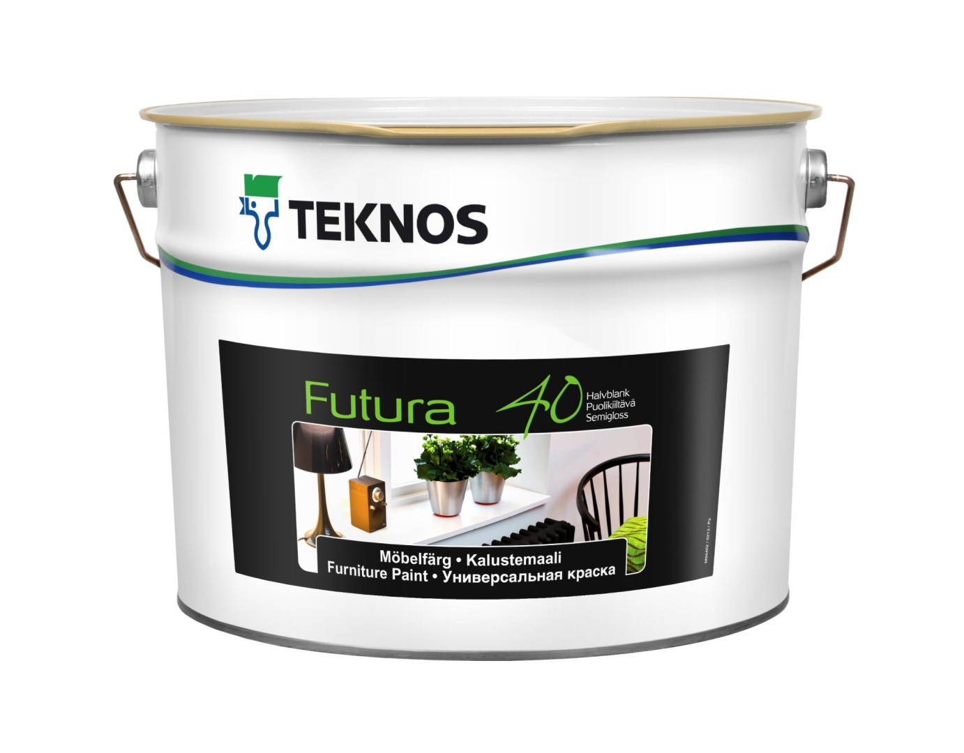 Эмаль универсальная TEKNOS FUTURA 40 (Текнос Футура 40) полуглянцевая 2,7л в строительном магазине