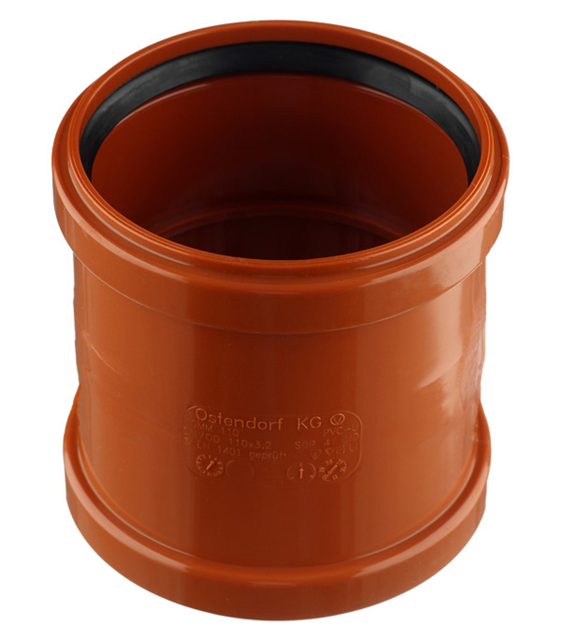 Муфта с упором наружной канализации Ostendorf KG 200 мм арт.223510 в строительном магазине