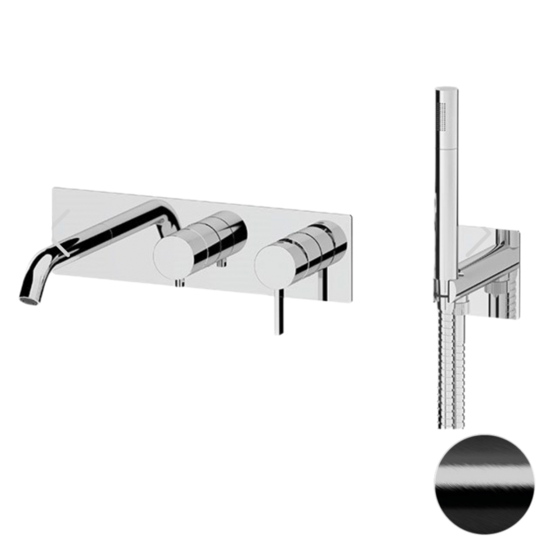 Смеситель для ванны Remer Metrica MC53D2CFP, черный брашированный хром в строительном магазине