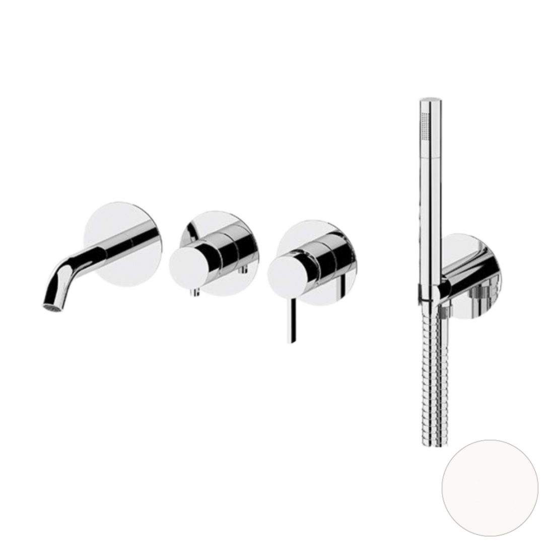 Смеситель для ванны Remer Metrica MC53D2PBO, белый матовый в строительном магазине