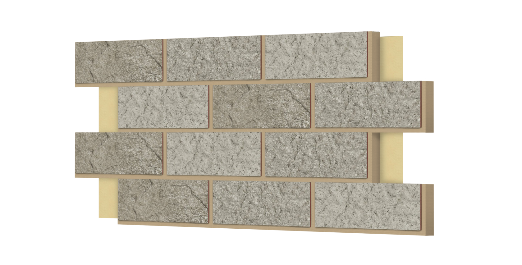Цокольная термопанель ППУ CERRAD Kamien Saltstone Grys 93,9 х 63,6