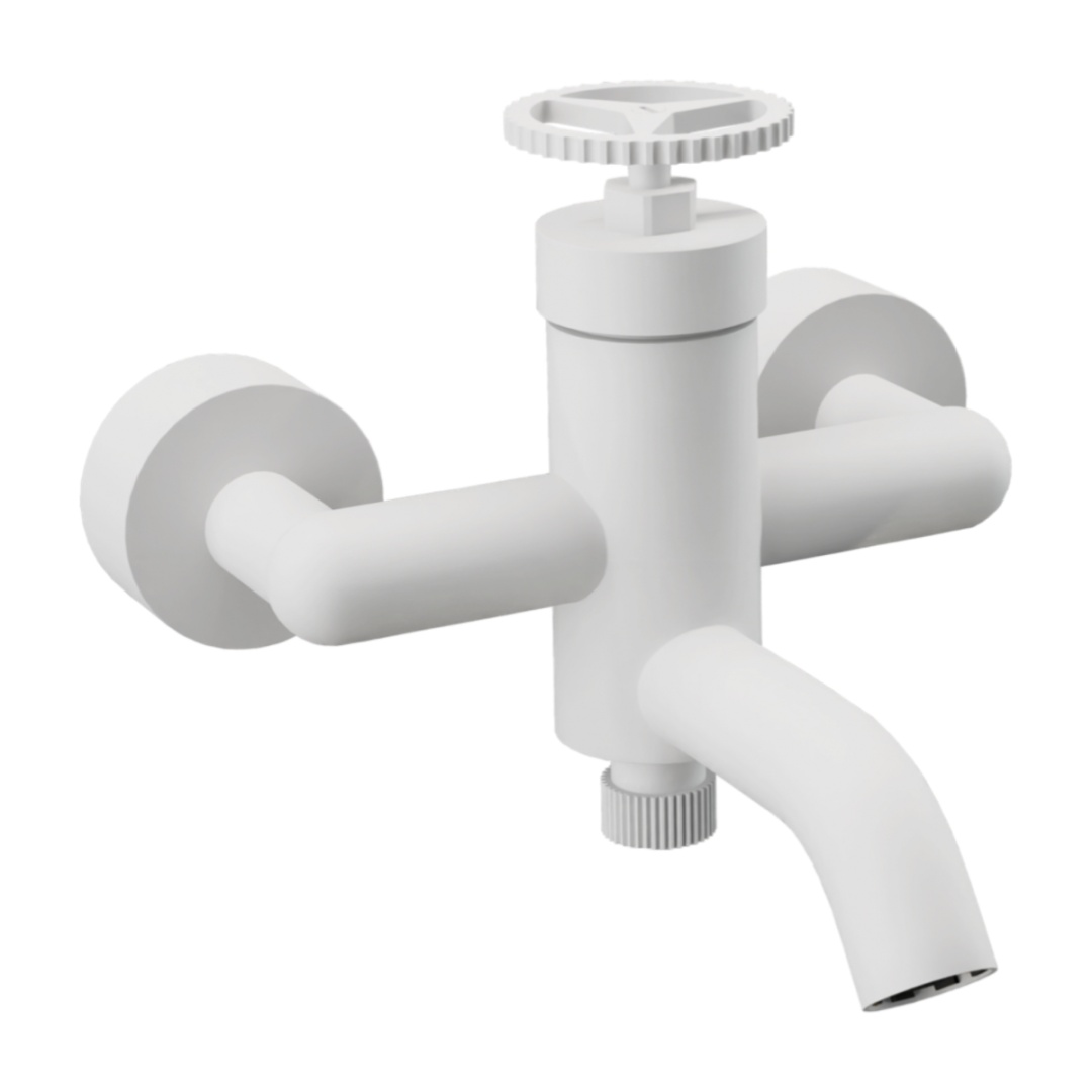 Смеситель для ванны Remer Chrono CH05BO, белый матовый в строительном магазине