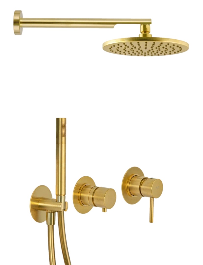 Душевая система Remer X Style X96S02OBG, золото брашированное в строительном магазине