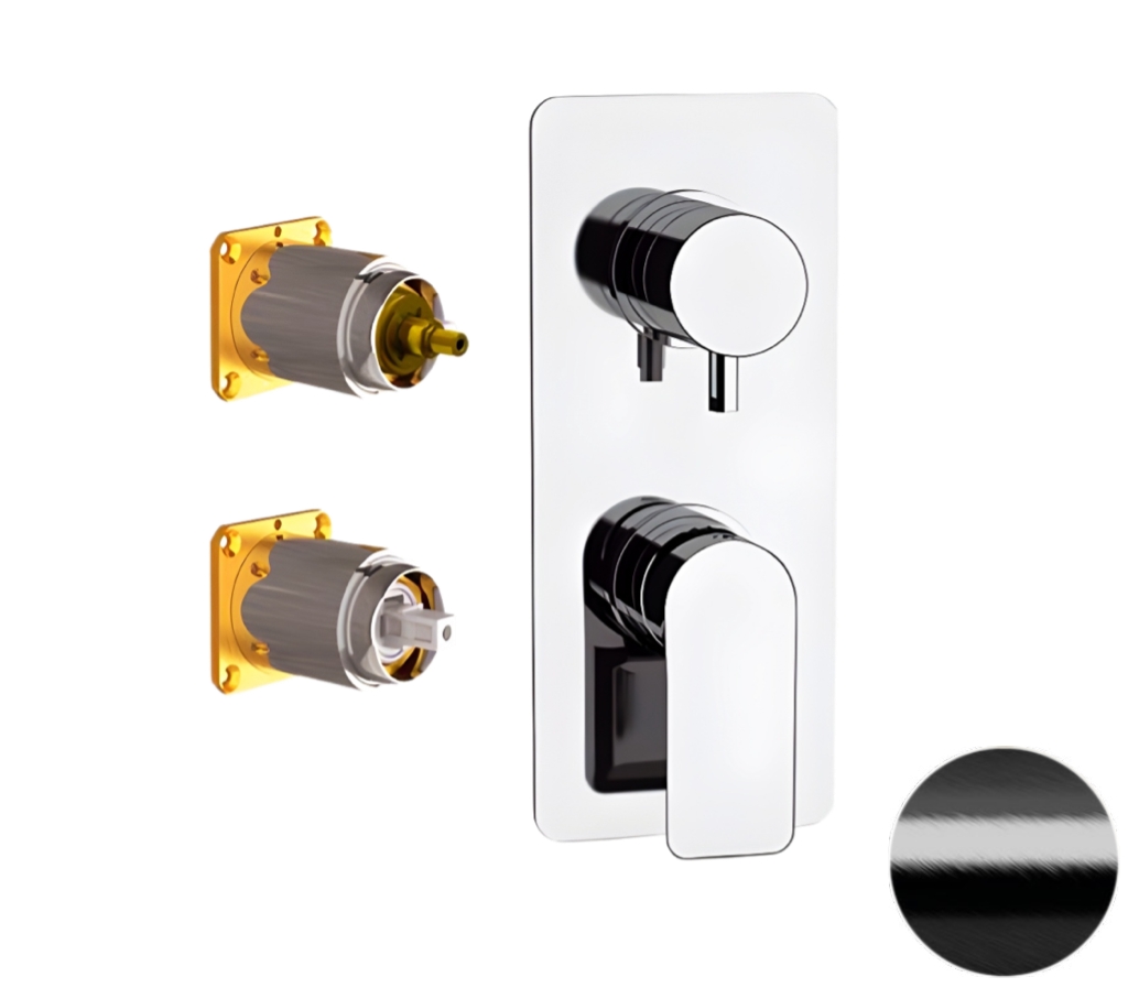 Смеситель для душа Remer Infinity I92KBCFP, черный брашированный хром в строительном магазине