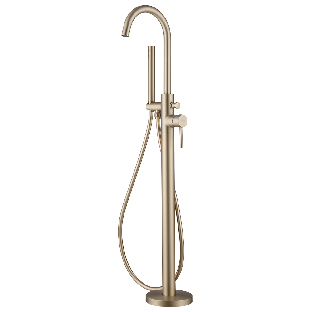 Смеситель ABBER Wasser Kreis AF8115GN напольный для ванны, золото матовое в строительном магазине