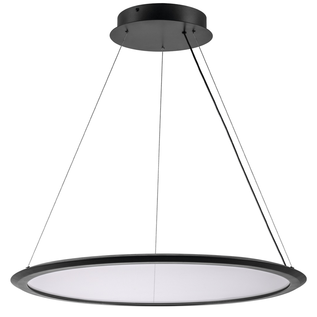 736367 Люстра ROTONDA 30W LED 2059LM 130G ЧЕРНЫЙ 3000K в строительном магазине