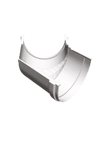 Угол желоба универсал 135 гр Docke Premium ПВХ Пломбир