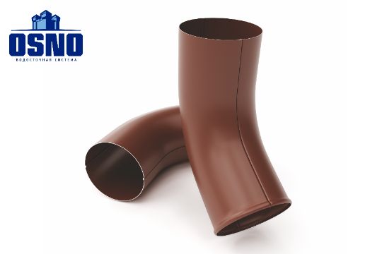 Колено сливное 125/90 OSNO RAL 8017 шоколад