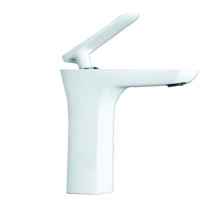 Смеситель для раковины BONNA, цвет хром / белый, материал латунь BN2001WH в строительном магазине