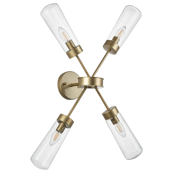 690643 Св-к настенно-потолочн CROTONE 4х40W E14 ШАМПАНЬ/ПРОЗРАЧНЫЙ в строительном магазине