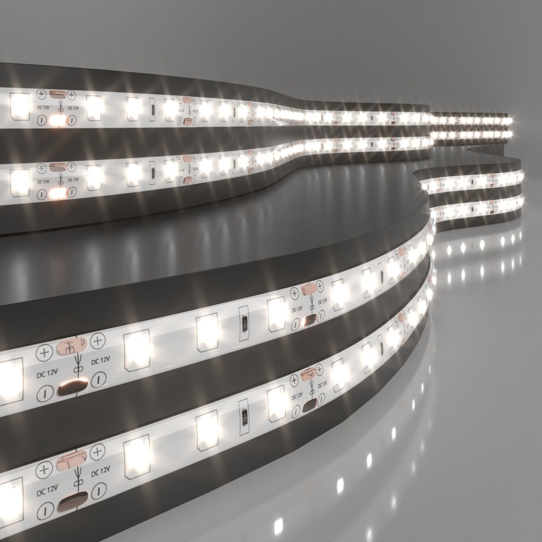 Светодиодная лента 12 В 4,8 Вт/м 60 Led/м 2835 IP65, дневной белый 4200К, 5 м Лента светодиодная 12V 4,8W 60Led 2835 IP65 дневной белый, 5м в строительном магазине