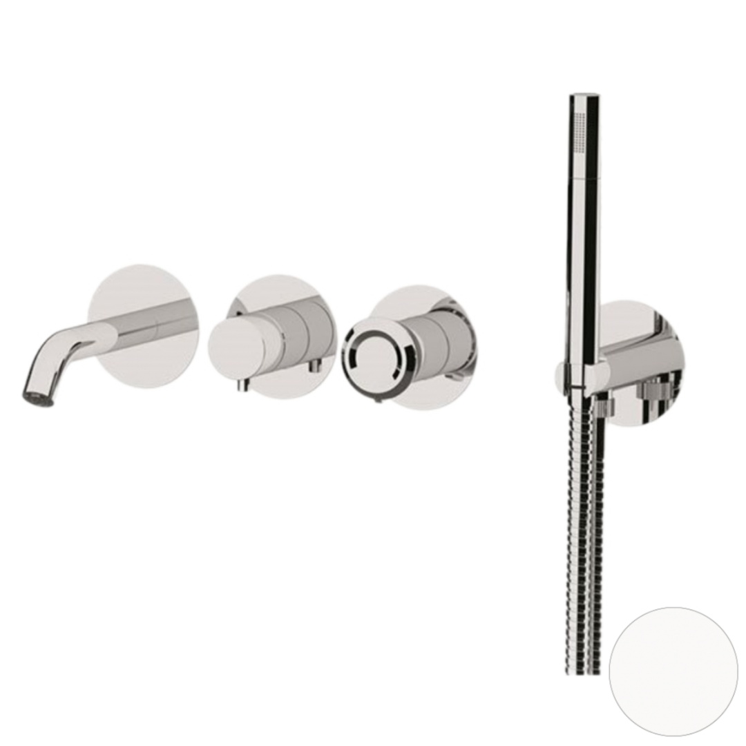 Смеситель для ванны Remer Element ET53D2PBO, белый матовый в строительном магазине