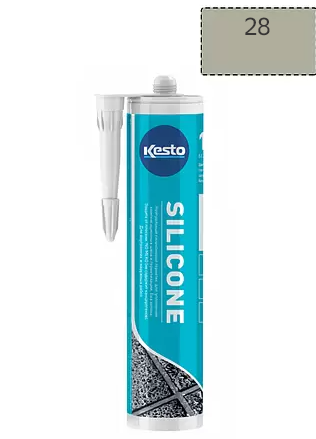 Герметик нейтральный силиконовый Kesto Silicone №28 Песочный 310мл28 Песочный, 00 Прозрачный, 10 Белый, 11 Природно-белый, 29 Светло-бежевый, 30 Бежевый, 31 Светло-коричневыйый, 32 Тёмно-коричневыйый, 39 Светлый мрамор, 40 Серый, 41 Средне-серый, 42 Сине-серый, 43 Светло-серый, 44 Тёмно-серый, 48 Графитовый-серый, 50 Черный