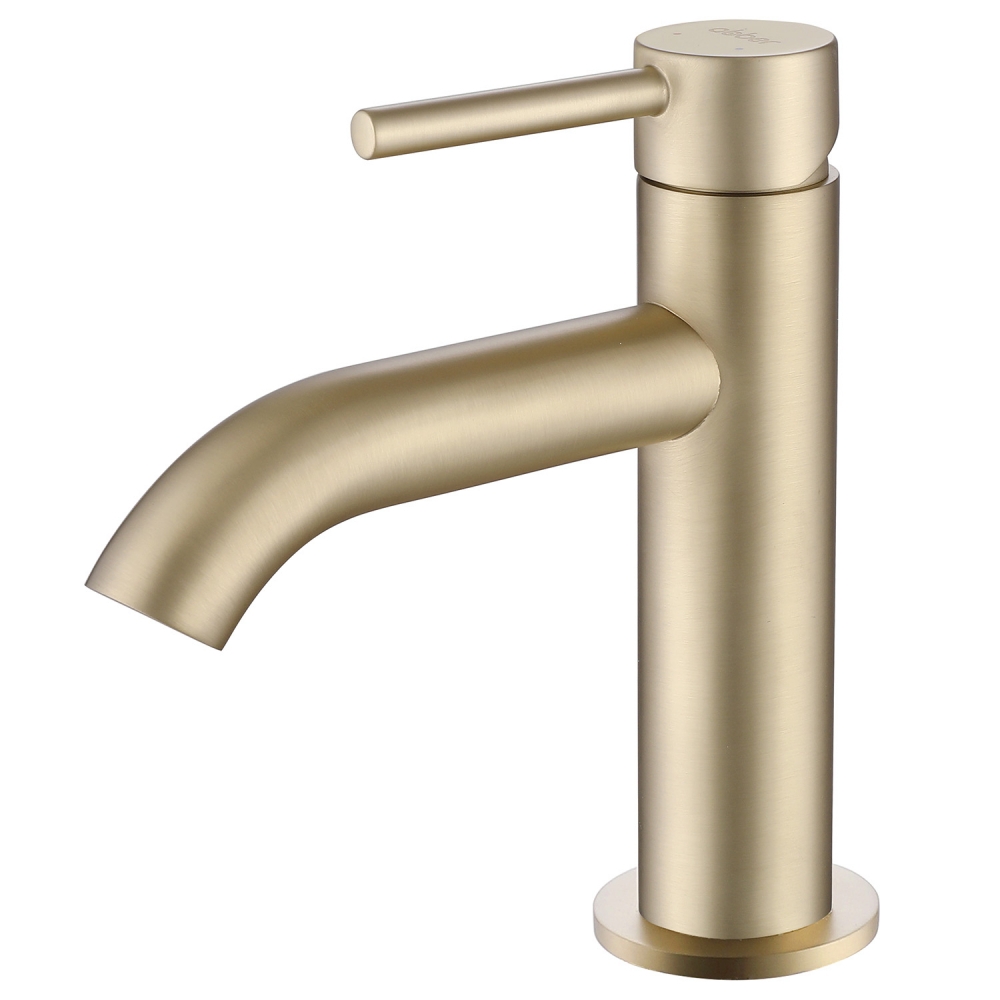 Смеситель ABBER Wasser Kreis AF8110G для раковины, золото матовое в строительном магазине