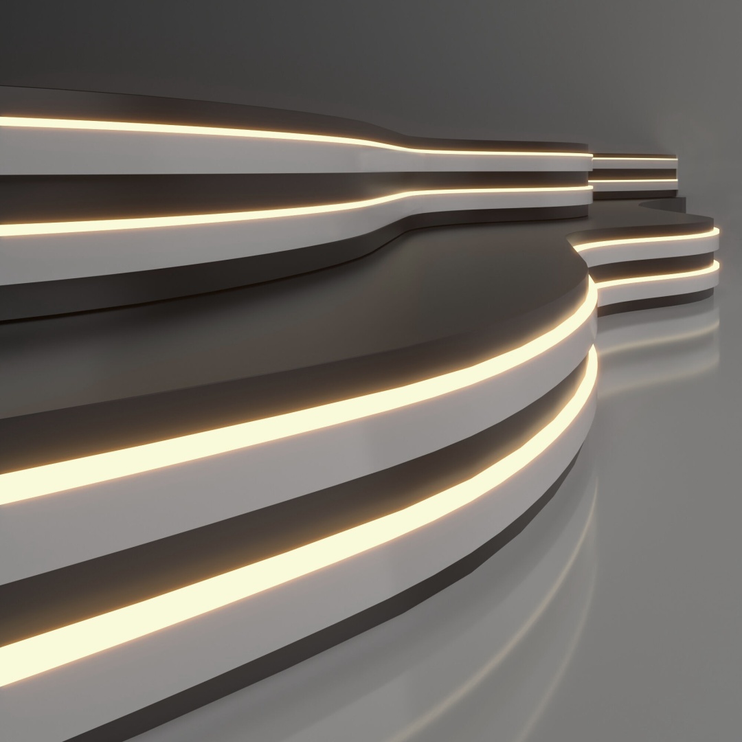 Светодиодный гибкий неон 24 В 10 Вт/м 120 Led/м 2835 IP65, теплый белый 3300K, 5м 24V 10W 120Led 2835 IP65 в строительном магазине