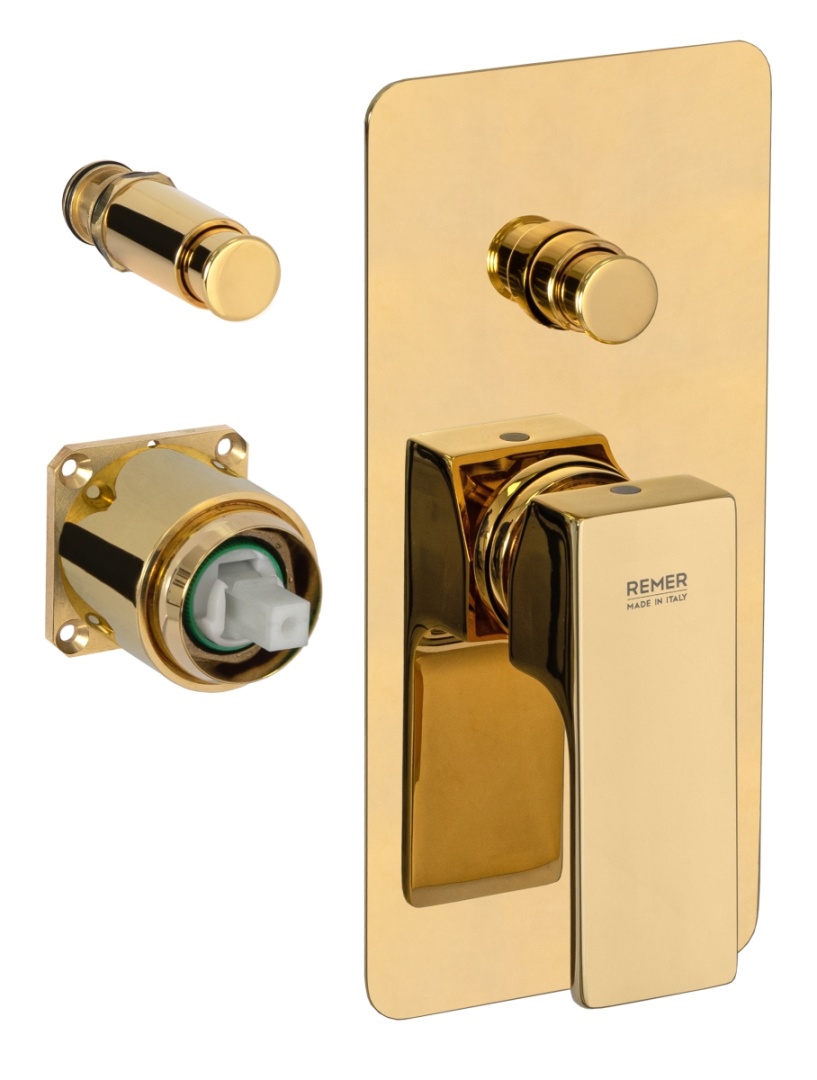 Смеситель для душа Remer Absolute AU09KBDO, золото глянцевое в строительном магазине