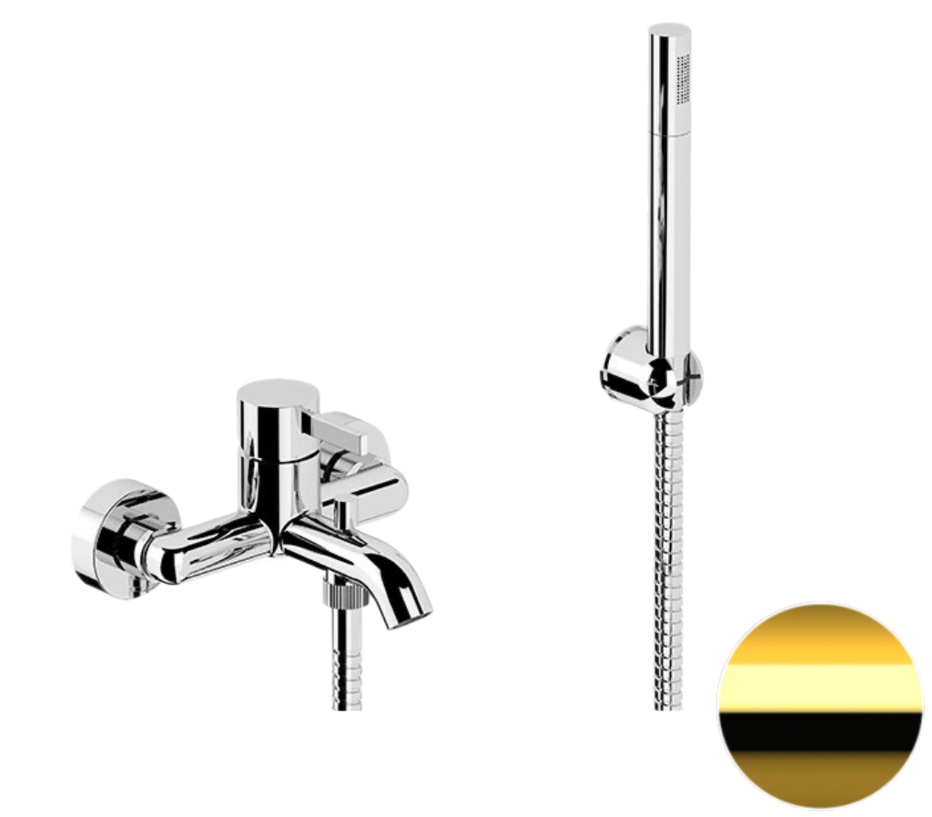 Смеситель для ванны Remer Metrica MC02DO, золото глянцевое в строительном магазине