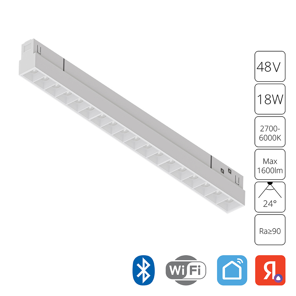 Магнитный трековый светильник Arte Lamp LINEA A4695PL-1WH в строительном магазине