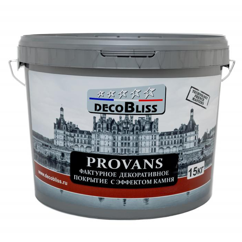 Фактурное декоративное покрытие DecoBliss Provans - Декоблисс Прованс с эффектом камня 15кг в строительном магазине