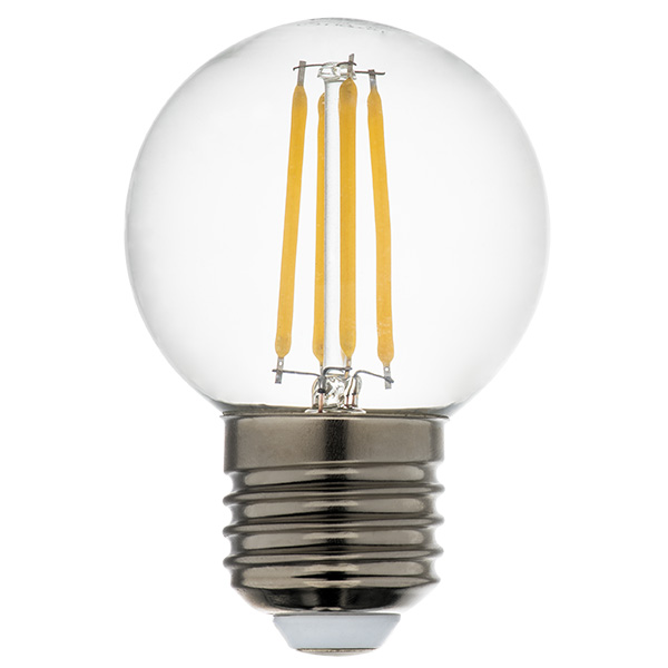 933824 Лампа LED FILAMENT 220V G50 E27 6W=65W 400-430LM 360G CL 4000K 30000H в строительном магазине
