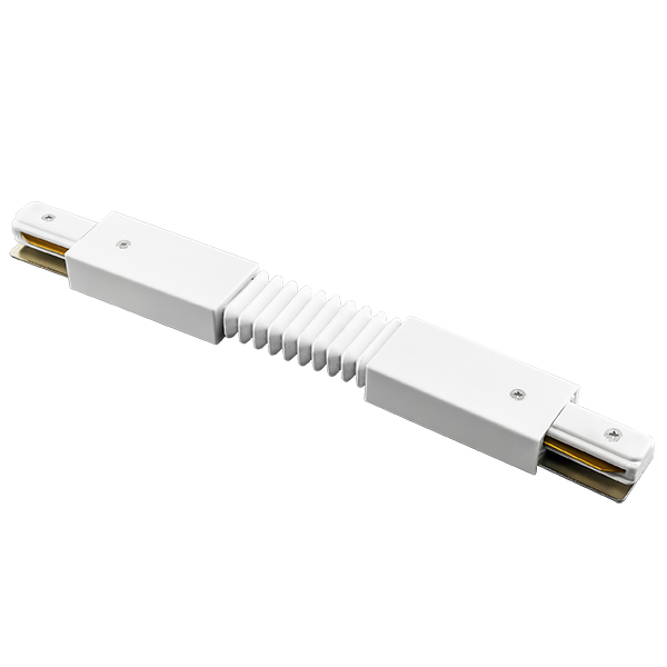 502156 Соединитель трековый однофазный BARRA регулируемый гибкий БЕЛЫЙ в строительном магазине