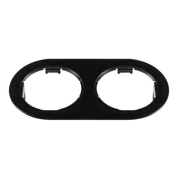 214657 Рамка DOMINO Double ROUND МR16 ЧЕРНЫЙ в строительном магазине