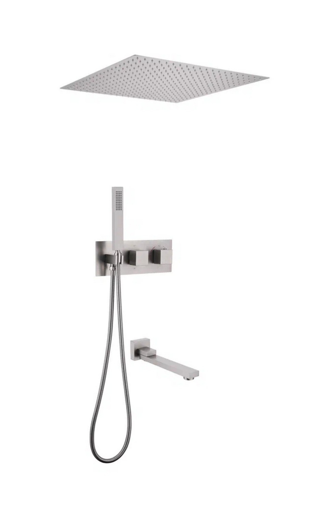Душевая система ABBER Daheim AF8254SP скрытого монтажа с изливом, термостат, сатин в строительном магазине