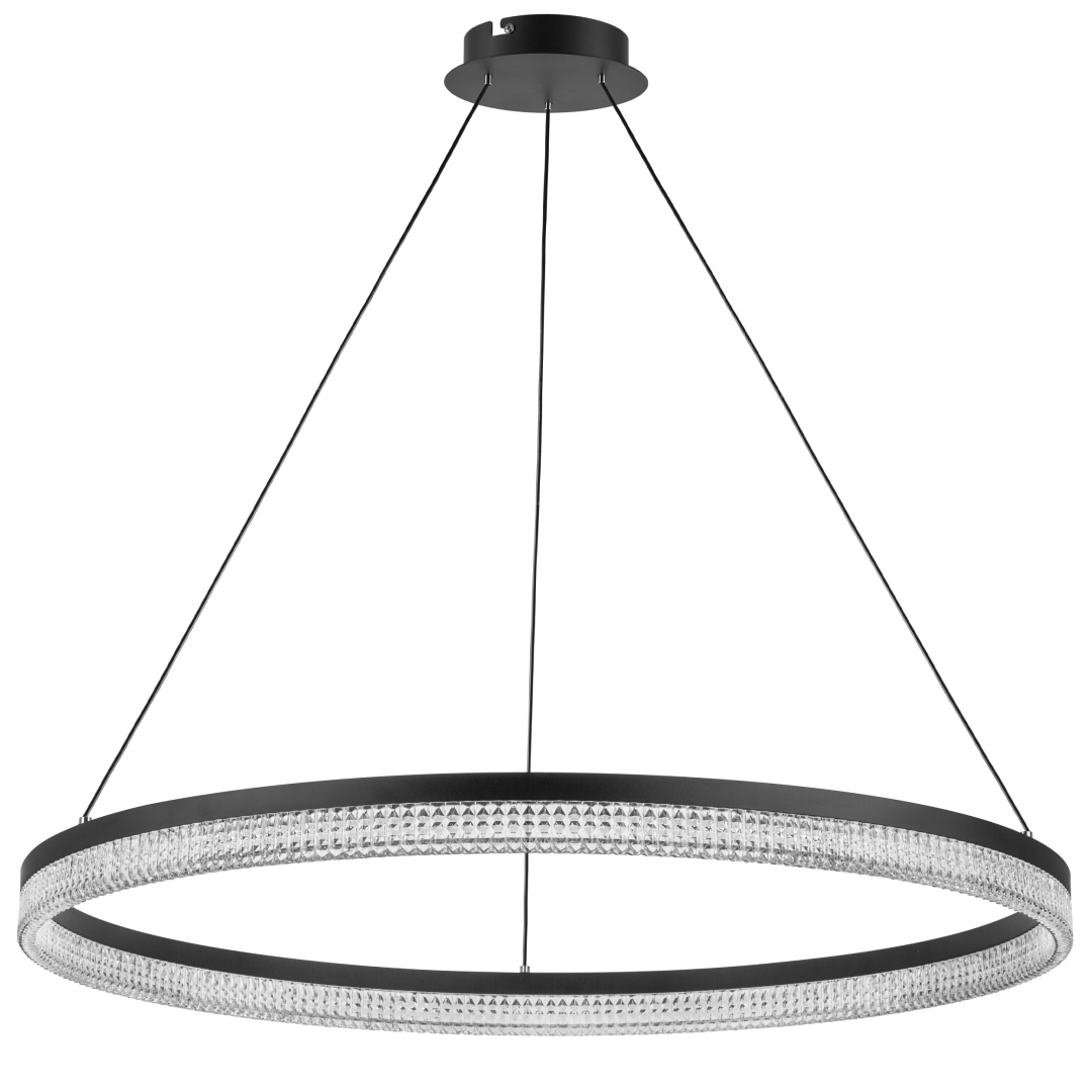 736187 Люстра ROTONDA 51W LED 2808LM 180G ЧЕРНЫЙ 3000K в строительном магазине