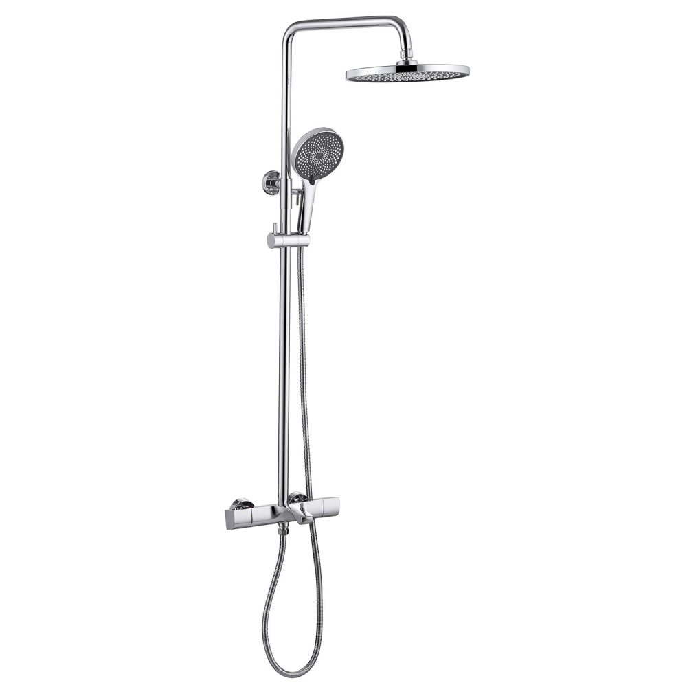 Душевая стойка ABBER Thermostat AF8516L с термостатом и изливом, хром (220) в строительном магазине