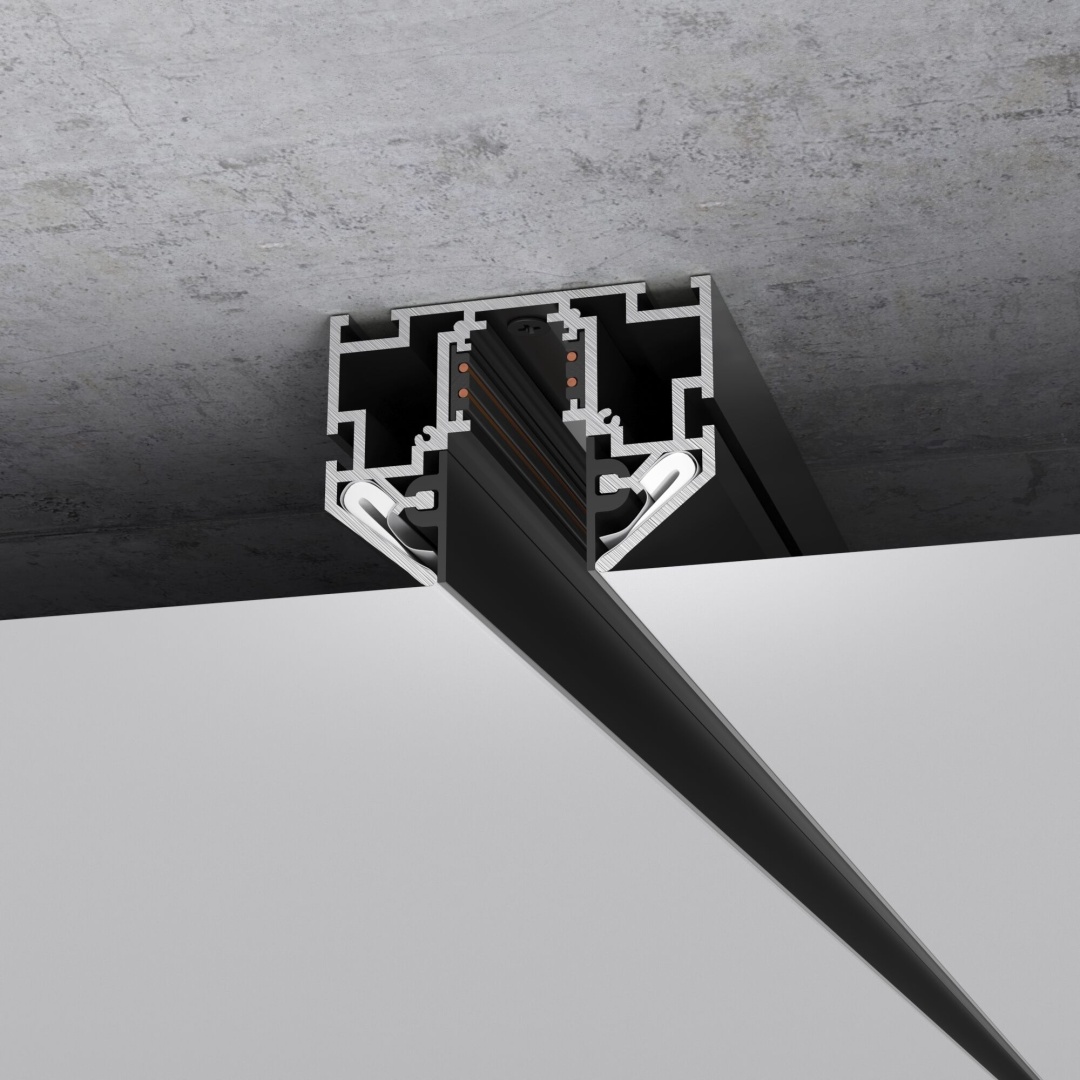 Slim Magnetic Шинопровод в натяжной потолок с декоративными вставками черный 2м 85204/00 в строительном магазине