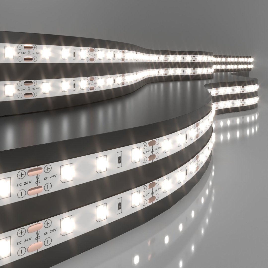 Светодиодная лента 24 В 4,8 Вт/м 60 Led/м 2835 IP20, дневной белый 4200K, 5 м Лента светодиодная 24V 4,8W 60Led 2835 IP20 дневной белый, 5м в строительном магазине