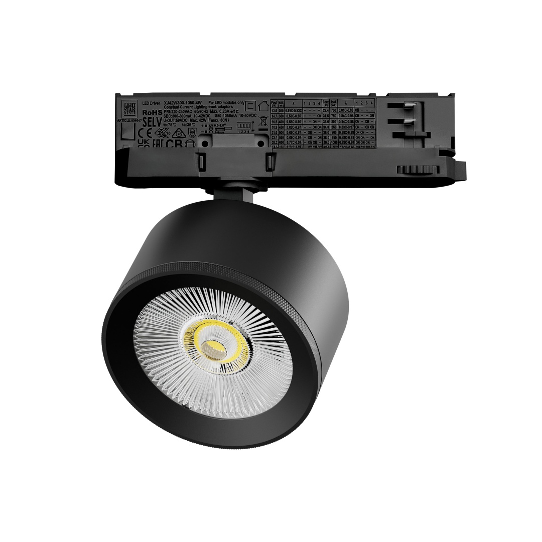 A5537QT Светильник ALTA PRO для трековой системы Quattro LED 15W 1700LM 36G ЧЕРНЫЙ 3000K с адаптером (215537 + 594037) в строительном магазине