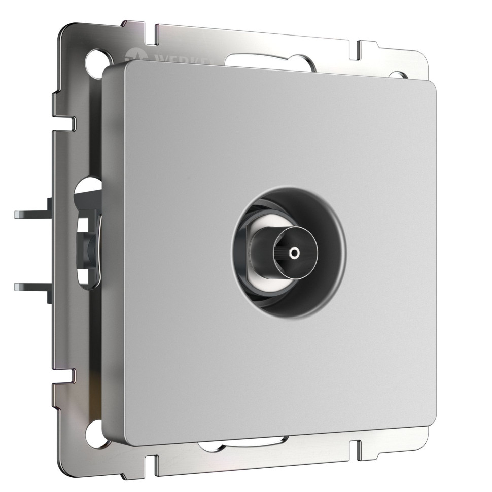 ТВ-розетка проходная серебряный W1184006 в строительном магазине