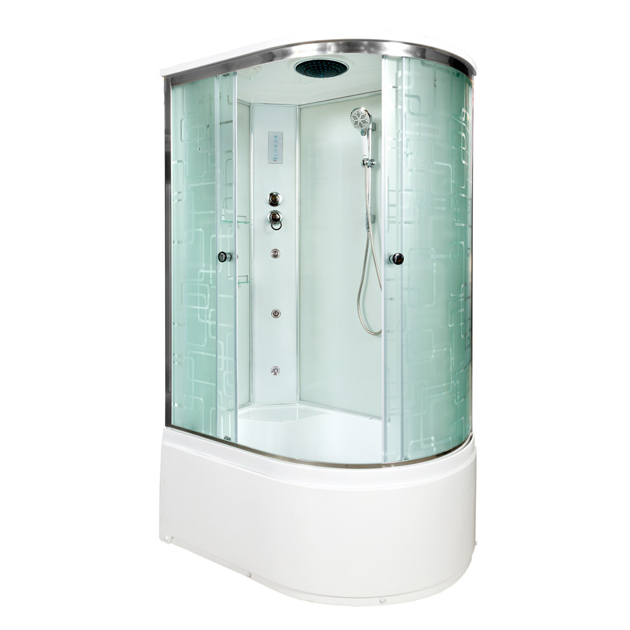Душевая кабина Deto EM4512 L с гидромассажем и электрикой в строительном магазине