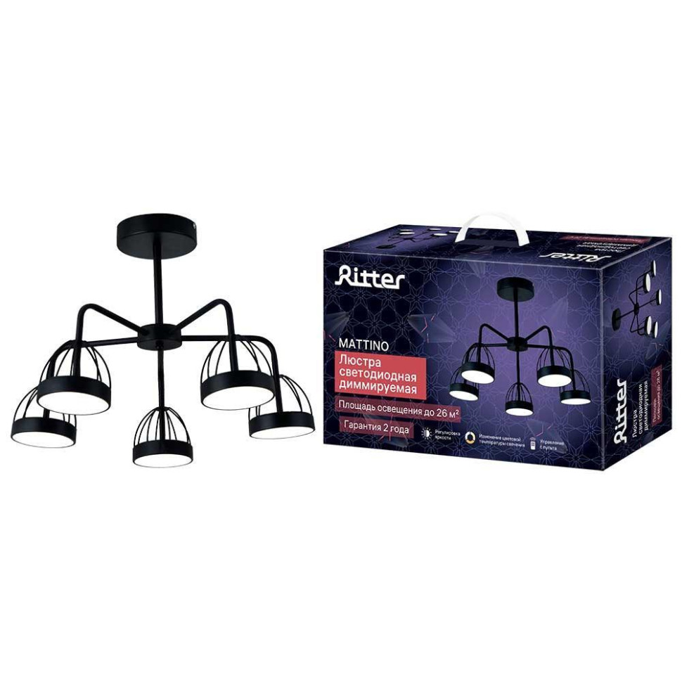 Потолочная люстра Ritter MATTINO 51594 8 в строительном магазине