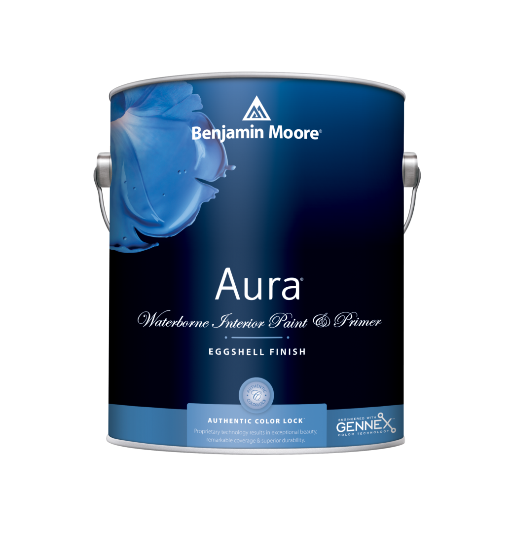 Краска интерьерная Benjamin Moore Aura Interior Eggshell Finish "524" (Бенжамин Моор Аура Интериор Эгшейл финиш "524") Полуматовая 3,8л в строительном магазине