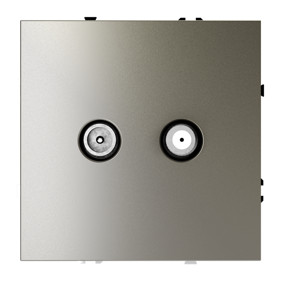 Розетка телевизионная встраиваемая VOLTUM S70 оконечная TV+SAT, (шелк) в строительном магазине