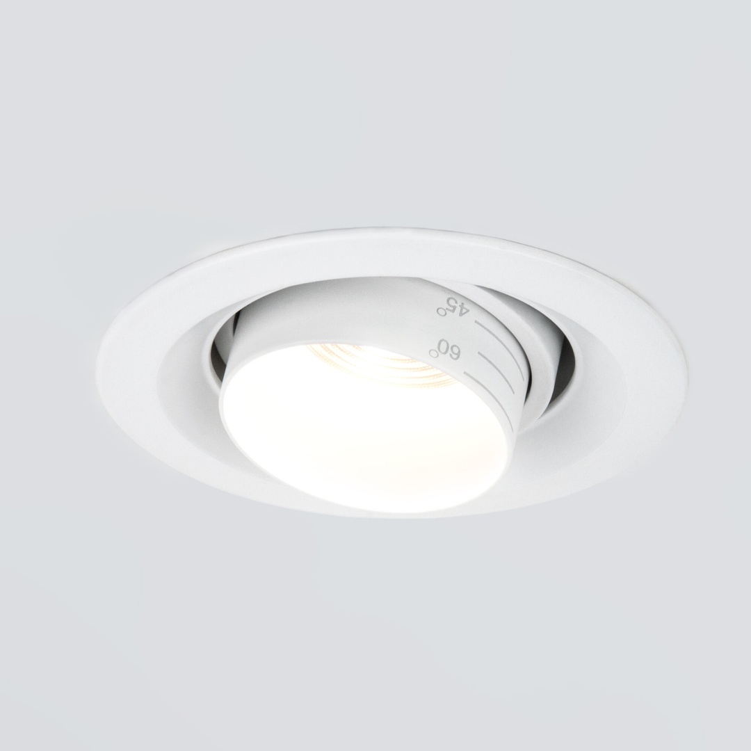 Встраиваемый светодиодный светильник с регулировкой угла освещения 9919 LED 10W 4200K белый в строительном магазине