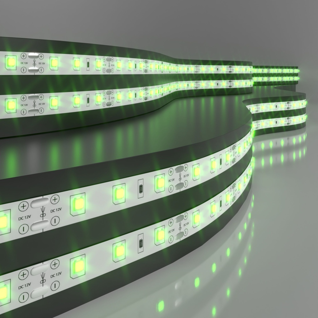 Светодиодная лента 12 В 4,8 Вт/м 60 Led/м 2835 IP20, зеленый, 5 м Лента светодиодная 12V 4,8W 60Led 2835 IP20 зеленый, 5м в строительном магазине