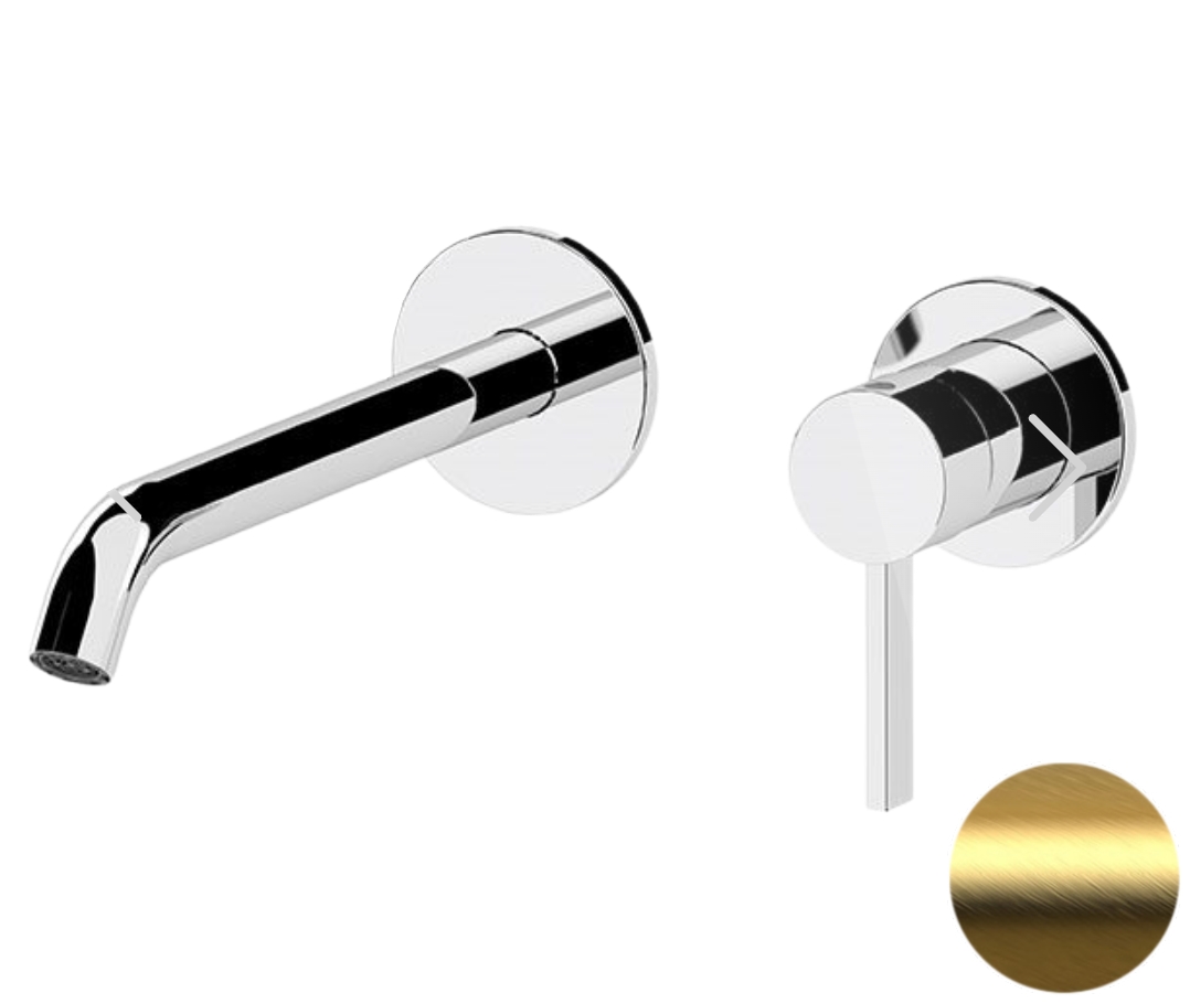 Смеситель для раковины Remer Metrica MC15PBG, золото брашированное в строительном магазине