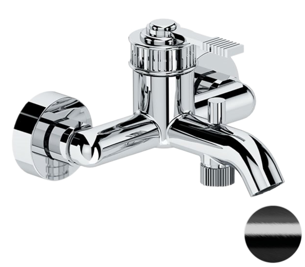 Смеситель для ванны Remer Atelier AL05CFP, черный брашированный хром в строительном магазине