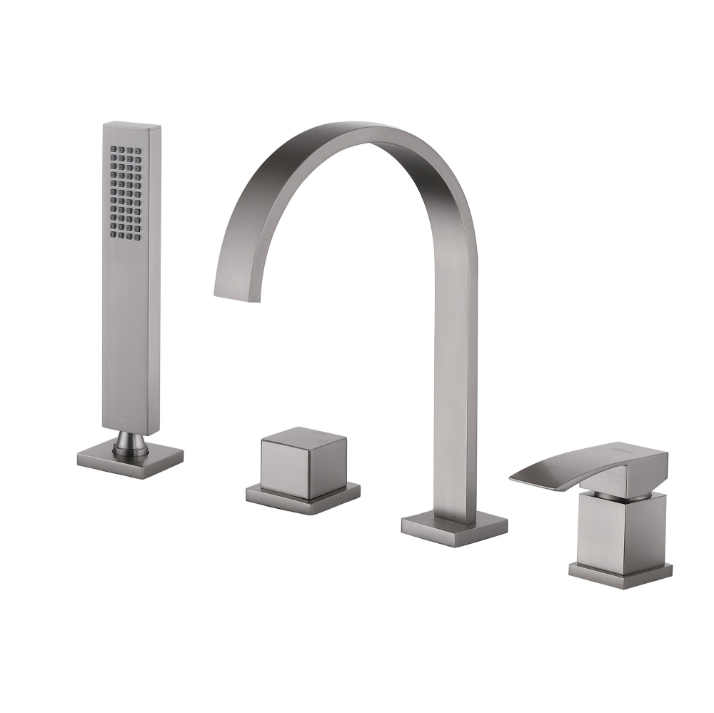 Смеситель ABBER Wasserfall AF8613SP на борт ванны, сатин в строительном магазине