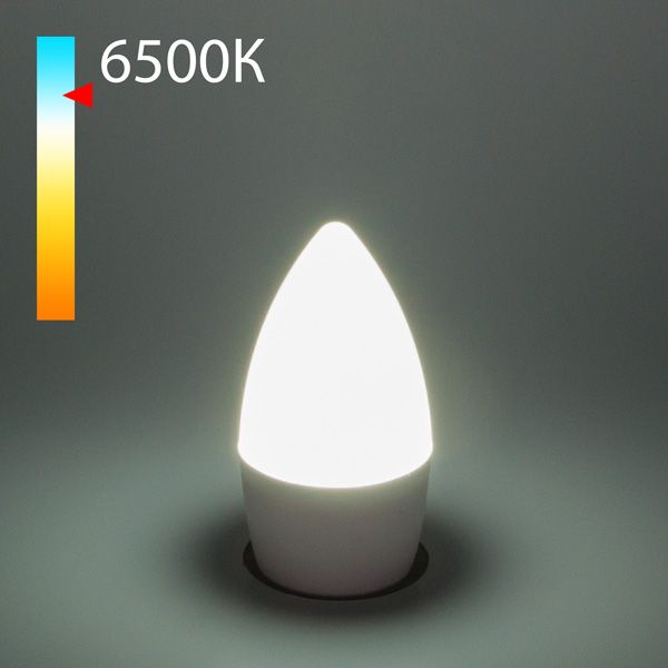 Светодиодная лампа "Свеча" C37 8W 6500K E27 BLE2724 в строительном магазине