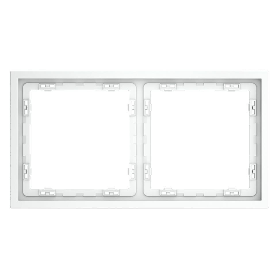 Рамка пластиковая VOLTUM S70 на 2 поста, (белый матовый) в строительном магазине
