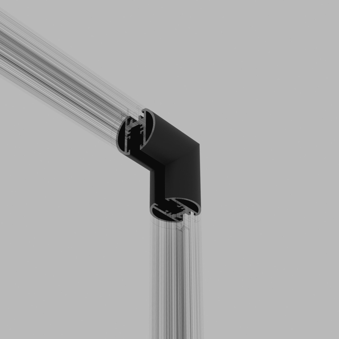 Mini Magnetic Коннектор угловой внутренний для накладного шинопровода Round черный 85216/00 в строительном магазине