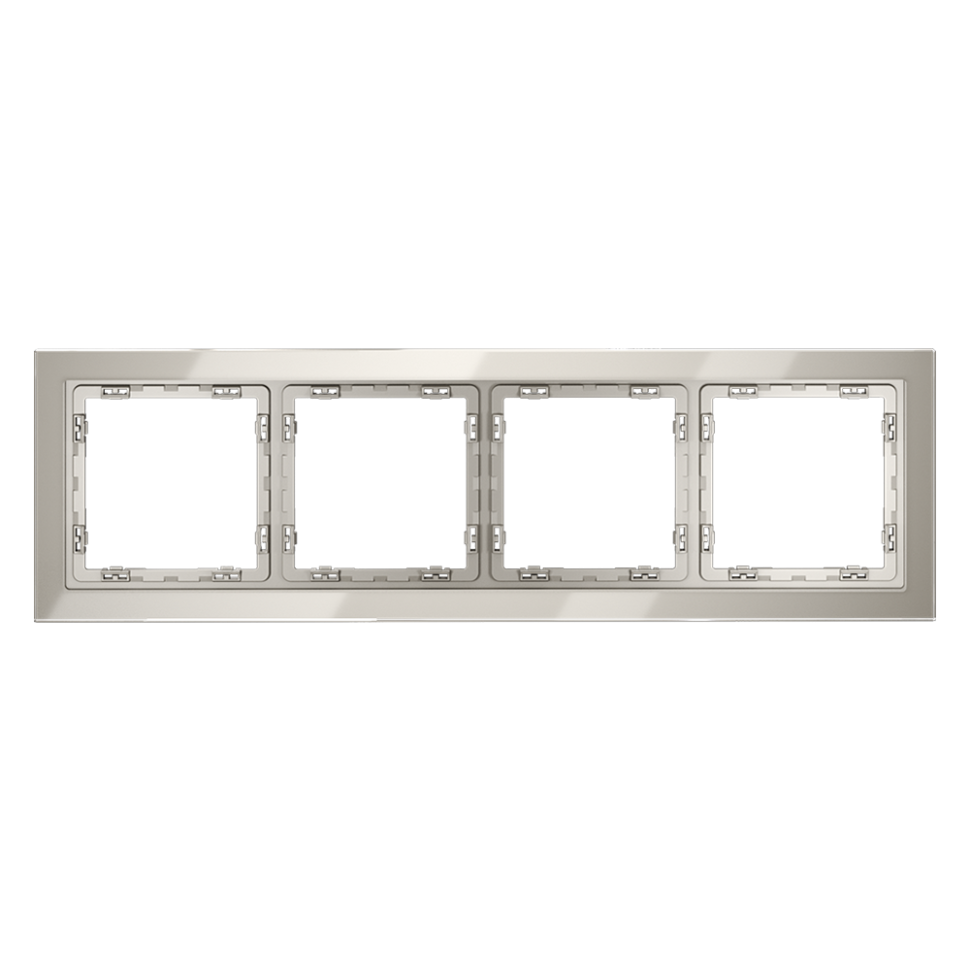 Рамка стеклянная VOLTUM S70 на 4 поста, (кашемир, стекло) в строительном магазине