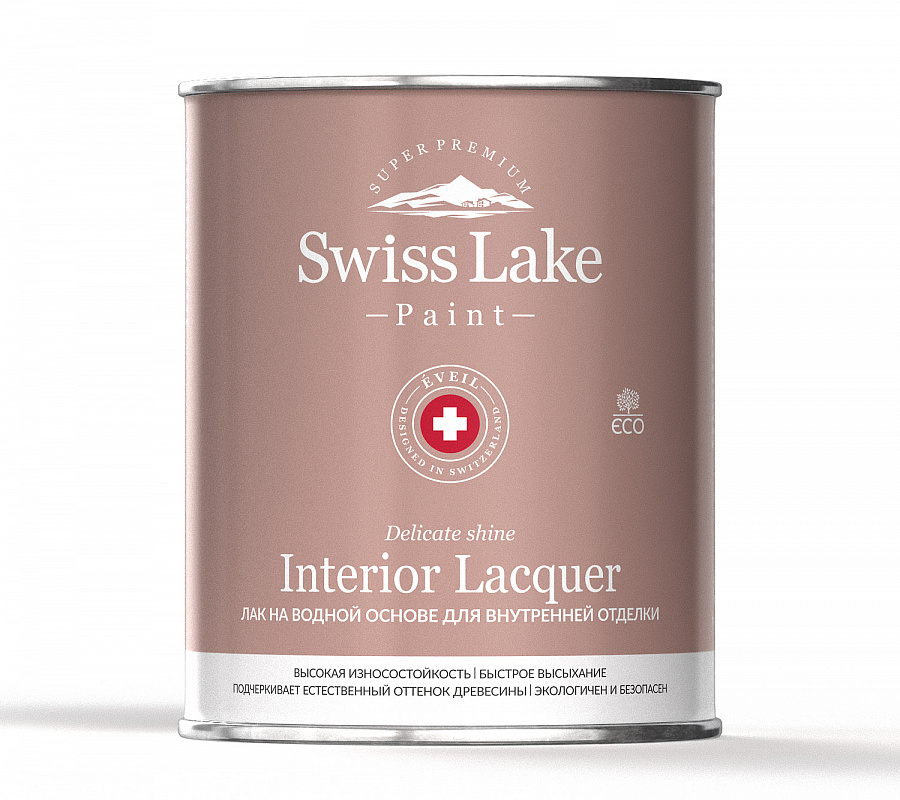 Лак по дереву Swiss Lake Interior Lacquer на водной основе мат. 0,9л в строительном магазине
