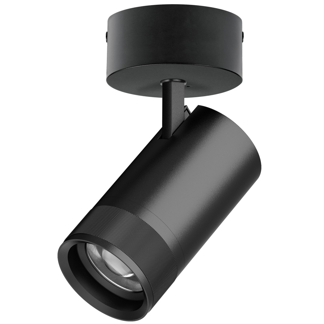 C4407SO Светильник CANNO PRO накладной LED 40W 2800LM 20-55G ЧЕРНЫЙ 2700-4200-6000K IP20 с адаптером (304407 + 215017) в строительном магазине