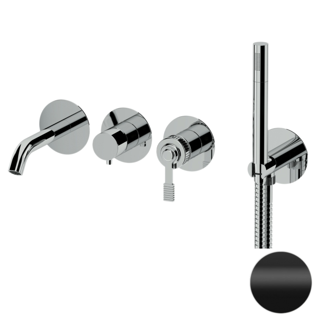 Смеситель для ванны Remer Atelier AL53D2PNO, черный матовый в строительном магазине